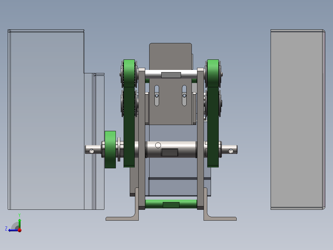 翻转传送机构右视图