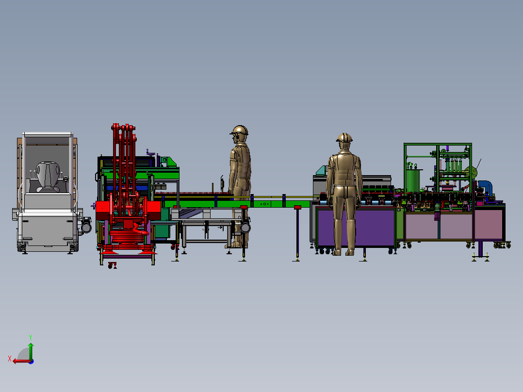 流水线、生产线后视图