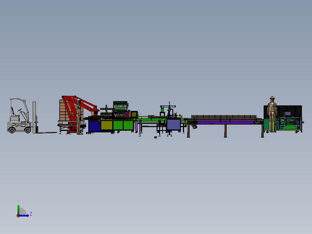 流水线、生产线左视图