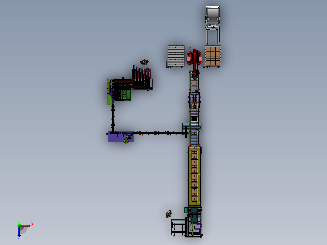 流水线、生产线俯视图