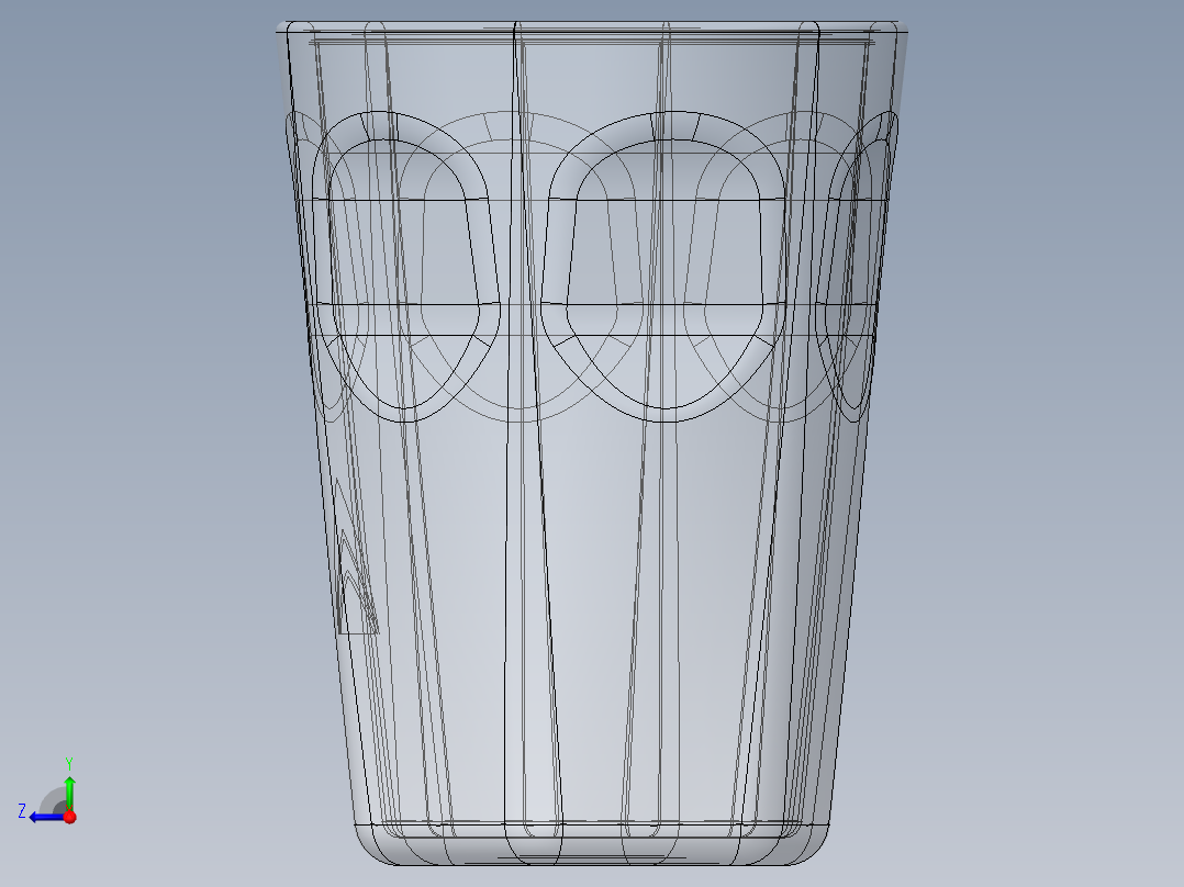 玻璃器子、杯子(20)右视图