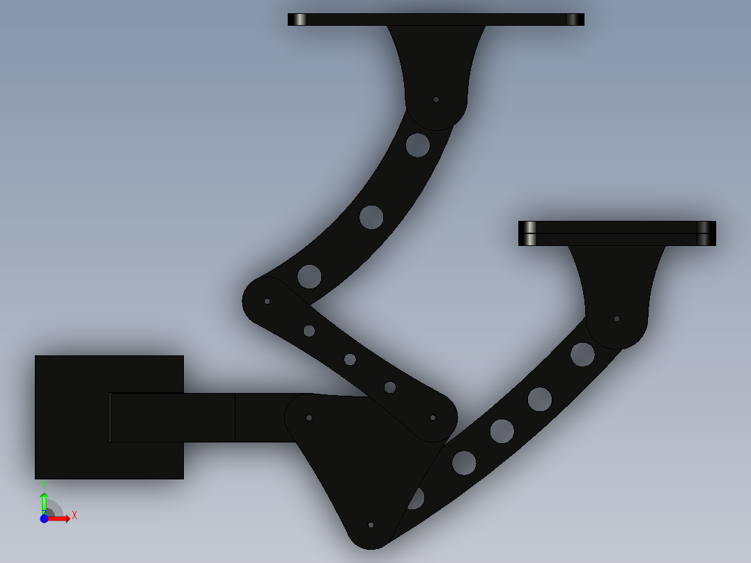 B2005283-笔记本电脑CNC支架前视图