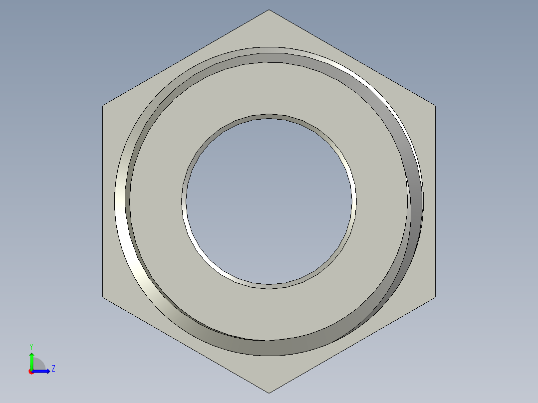 螺纹管水管接头-有边 [DN15X16]左视图