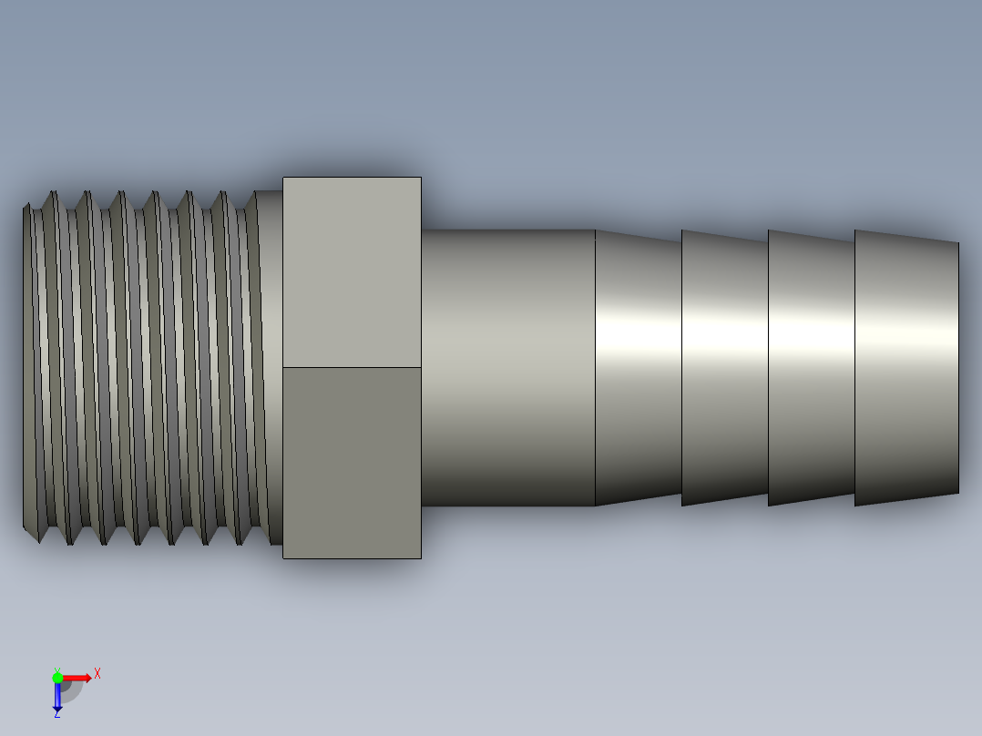 螺纹管水管接头-有边 [DN15X16]俯视图