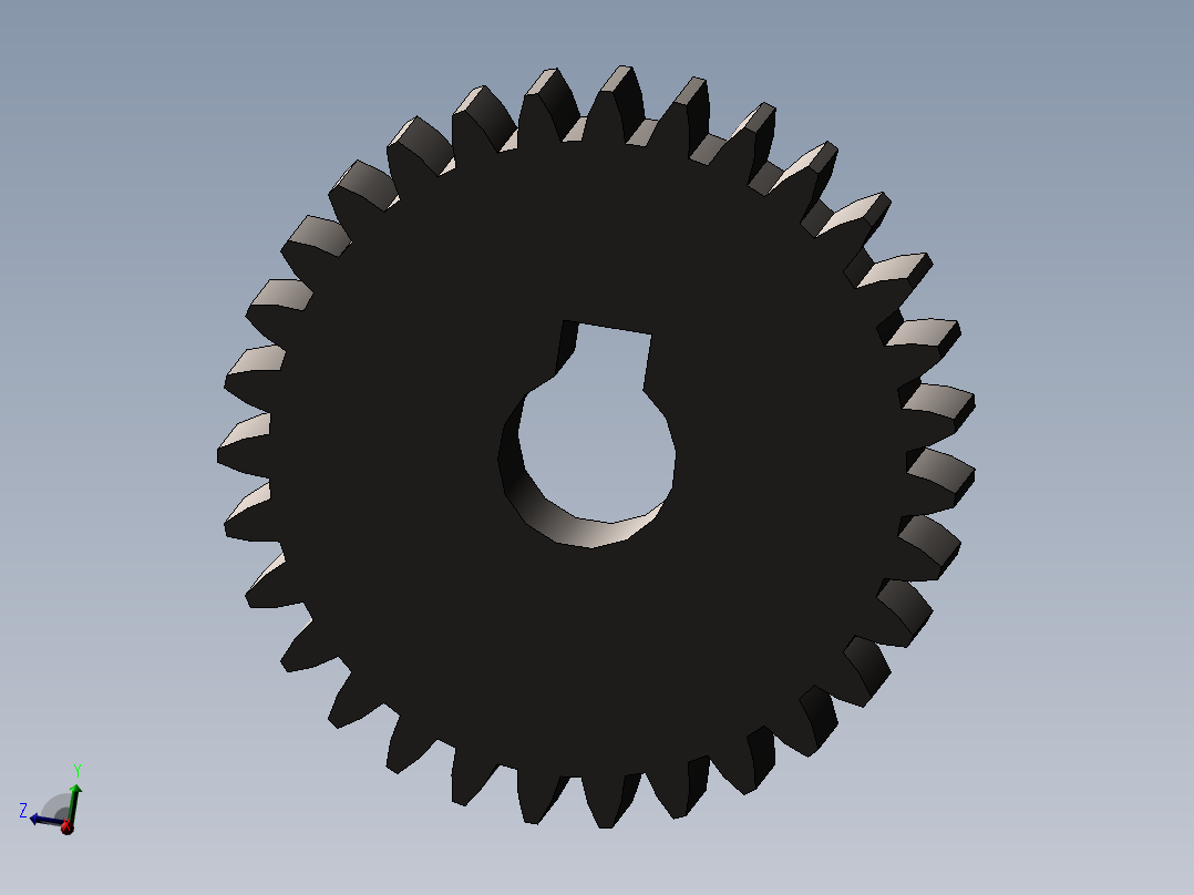 三级传动从动齿轮