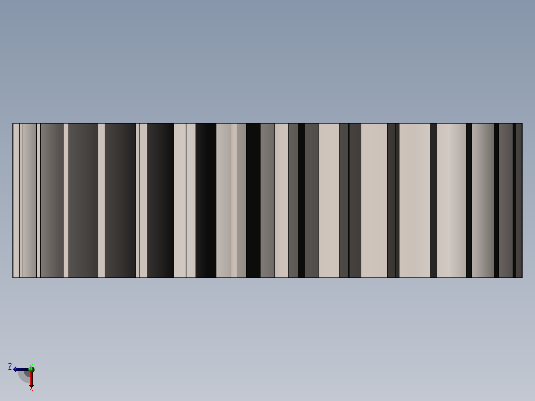 三级传动从动齿轮俯视图
