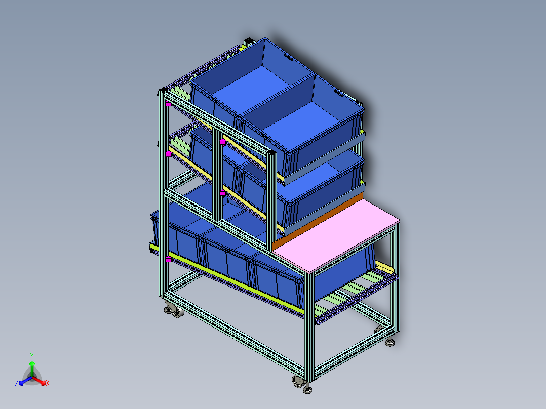 带缓存台物料架