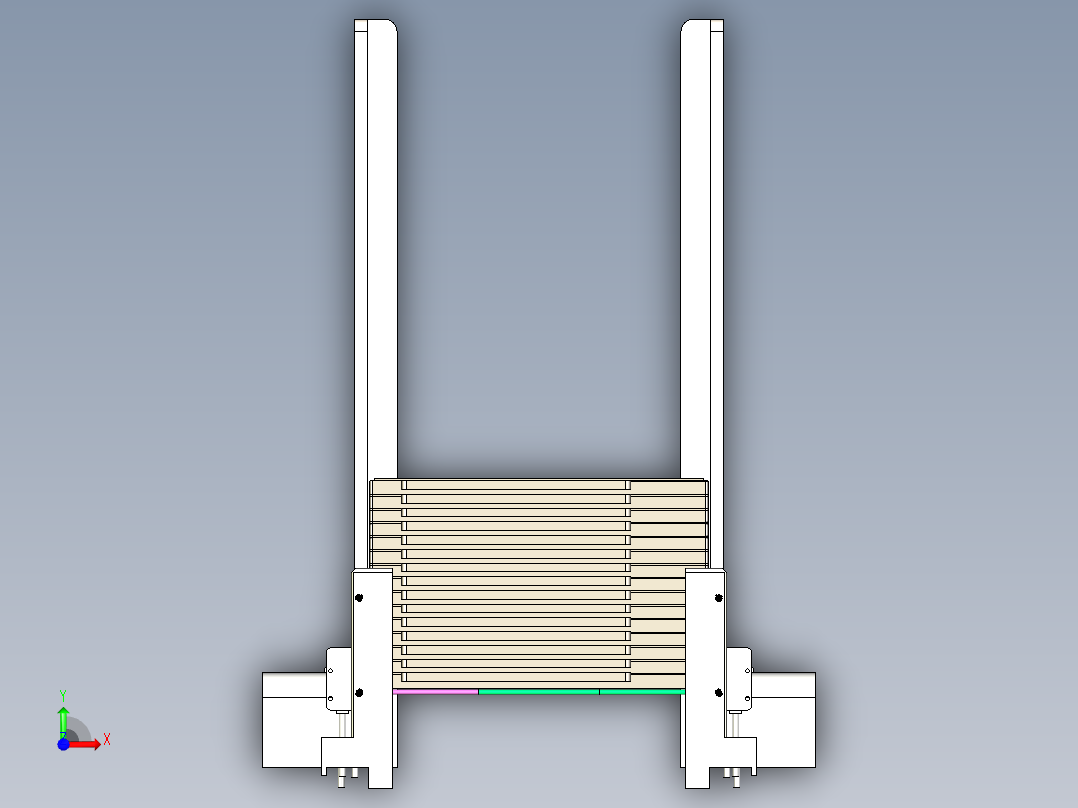 分tray盘机构前视图