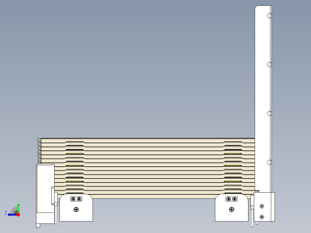 分tray盘机构右视图