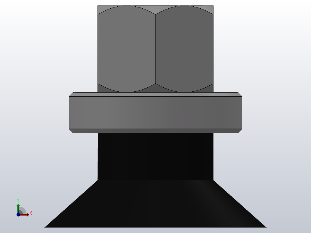 ZHP系列内螺纹垂直接管真空吸盘[ZHP-IA120-n5]前视图