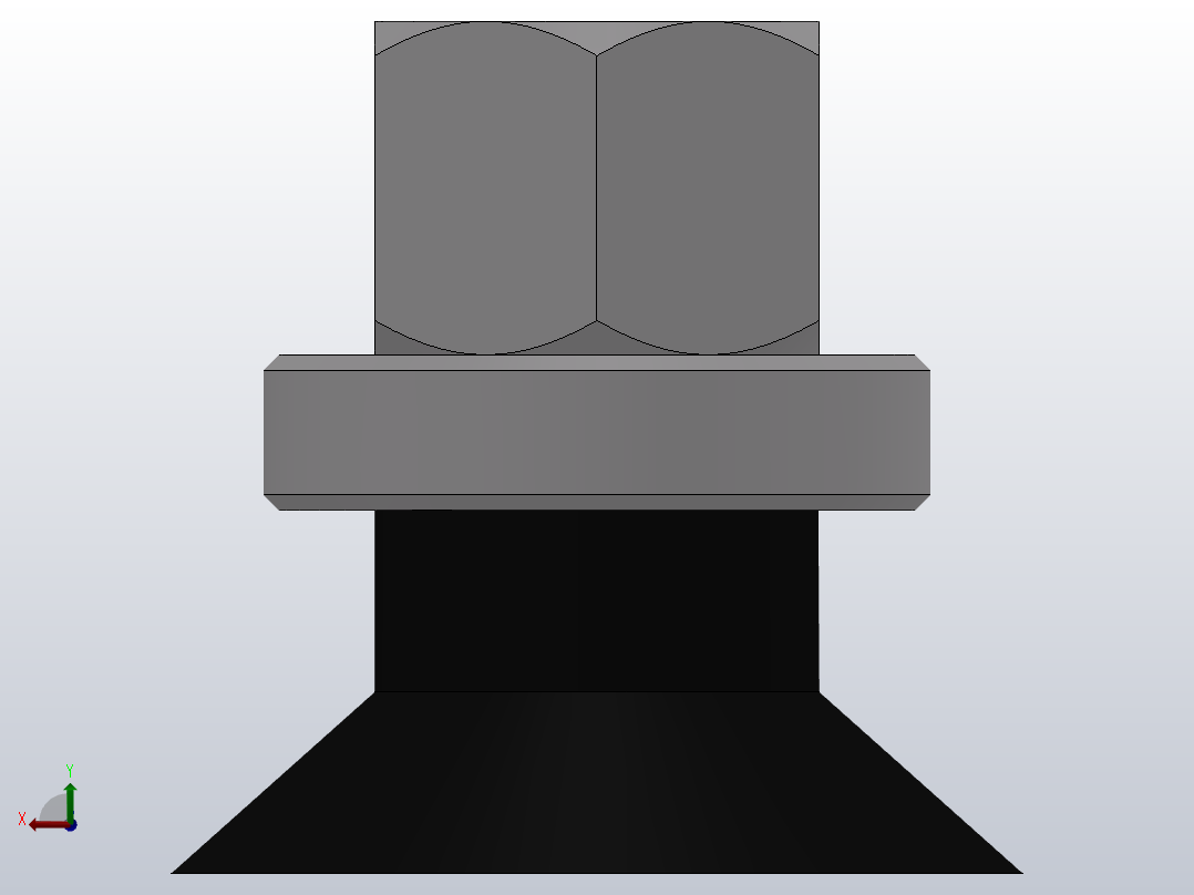 ZHP系列内螺纹垂直接管真空吸盘[ZHP-IA120-n5]后视图