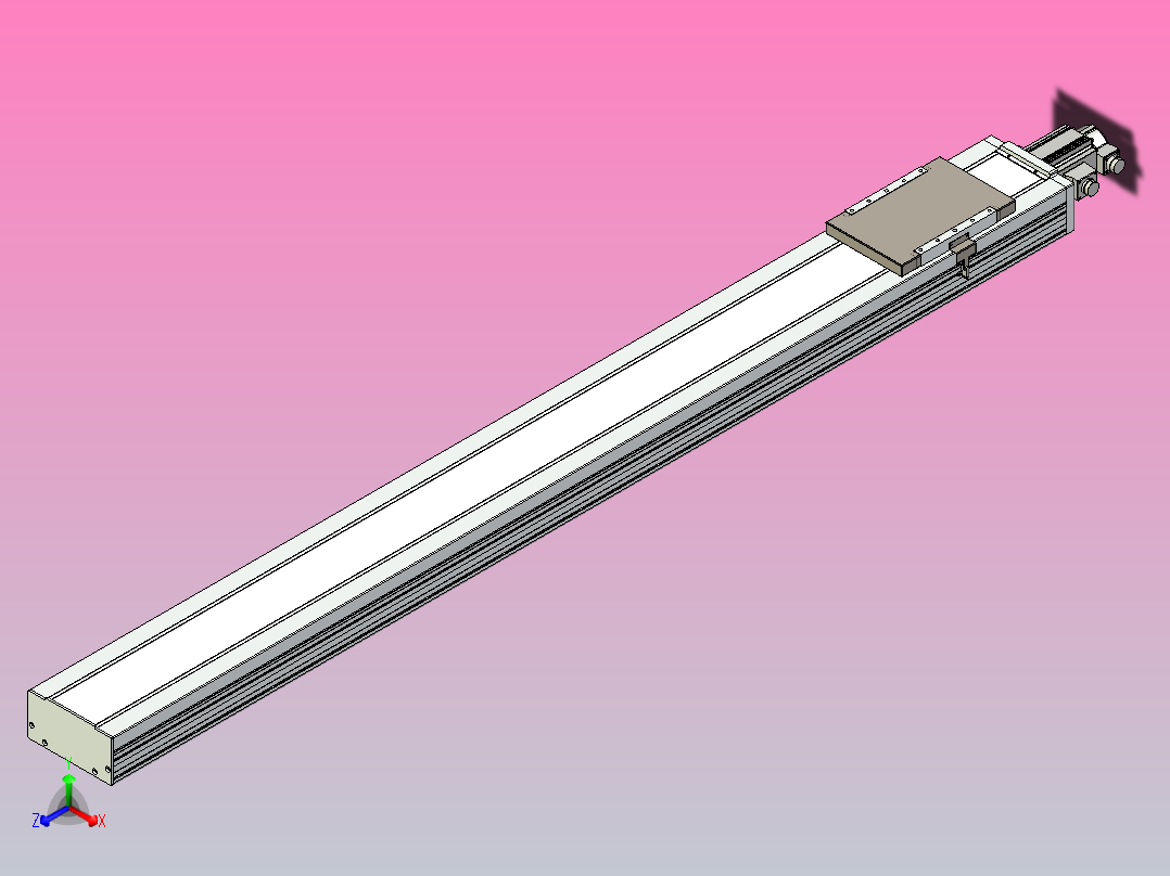 滚珠丝杠直线轴带导轨全封闭TPA-HCR-220D-3210C-L2050-M-Y-P1K-N3主视图
