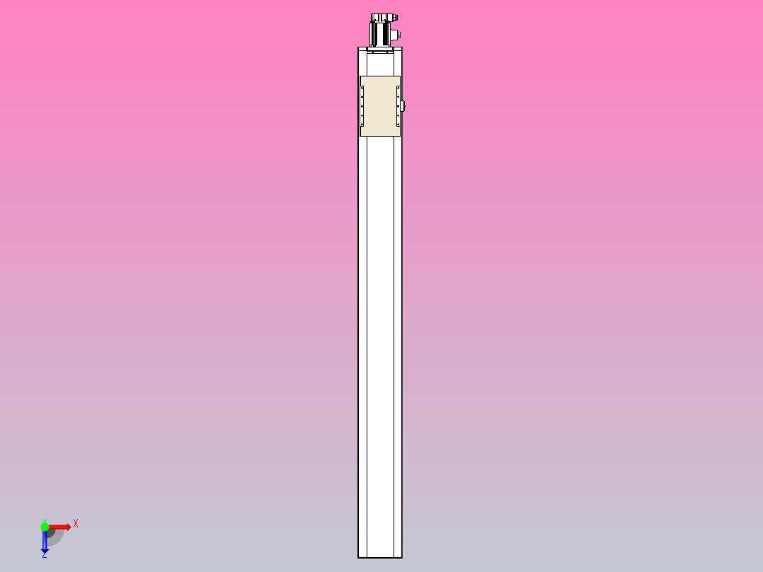 滚珠丝杠直线轴带导轨全封闭TPA-HCR-220D-3210C-L2050-M-Y-P1K-N3俯视图