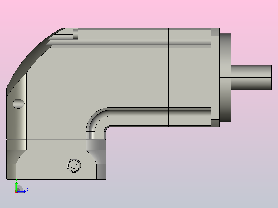 ZJGH090-L2 16-80-100-M6精密型ZJGH90转角行星减速机左视图