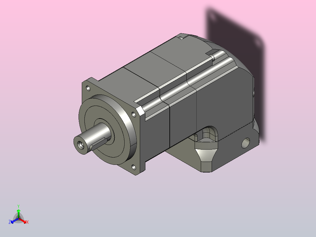 ZJGH090-L2 16-80-100-M6精密型ZJGH90转角行星减速机正等轴测图