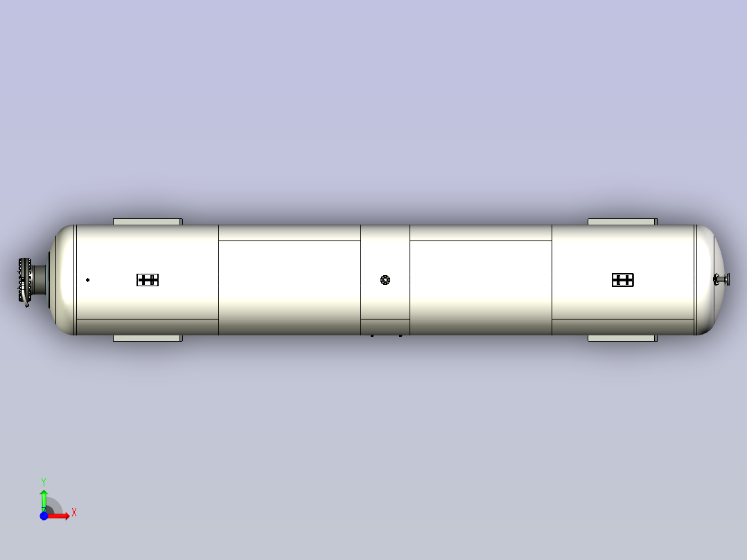气体储存罐前视图
