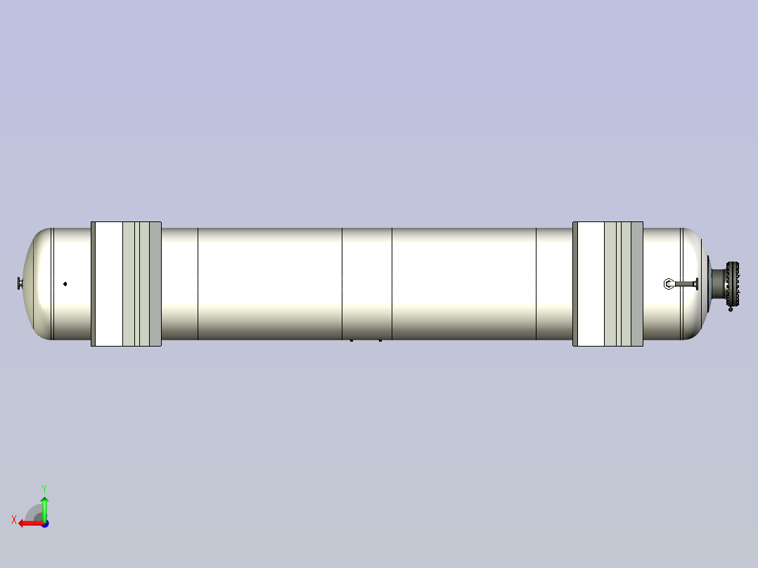 气体储存罐后视图