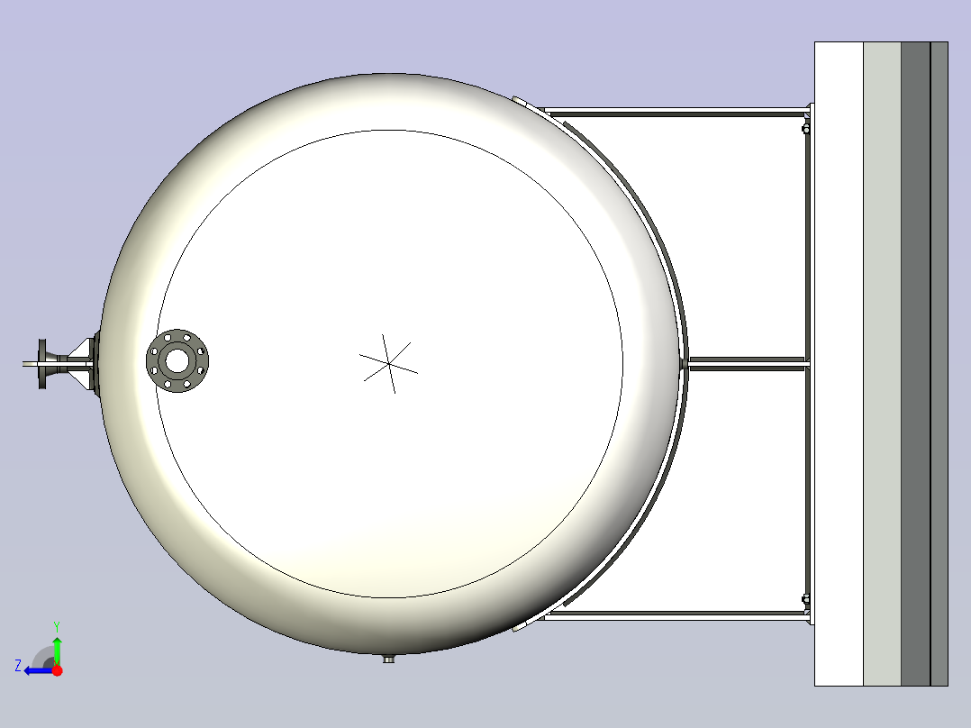 气体储存罐右视图