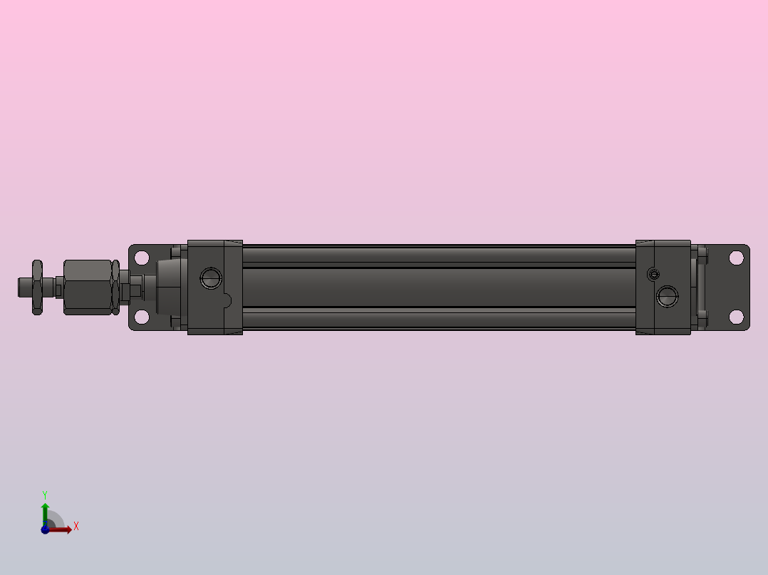 PARKER气缸P1DKS040MCE0200FFNNN前视图