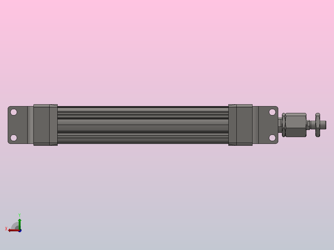 PARKER气缸P1DKS040MCE0200FFNNN后视图