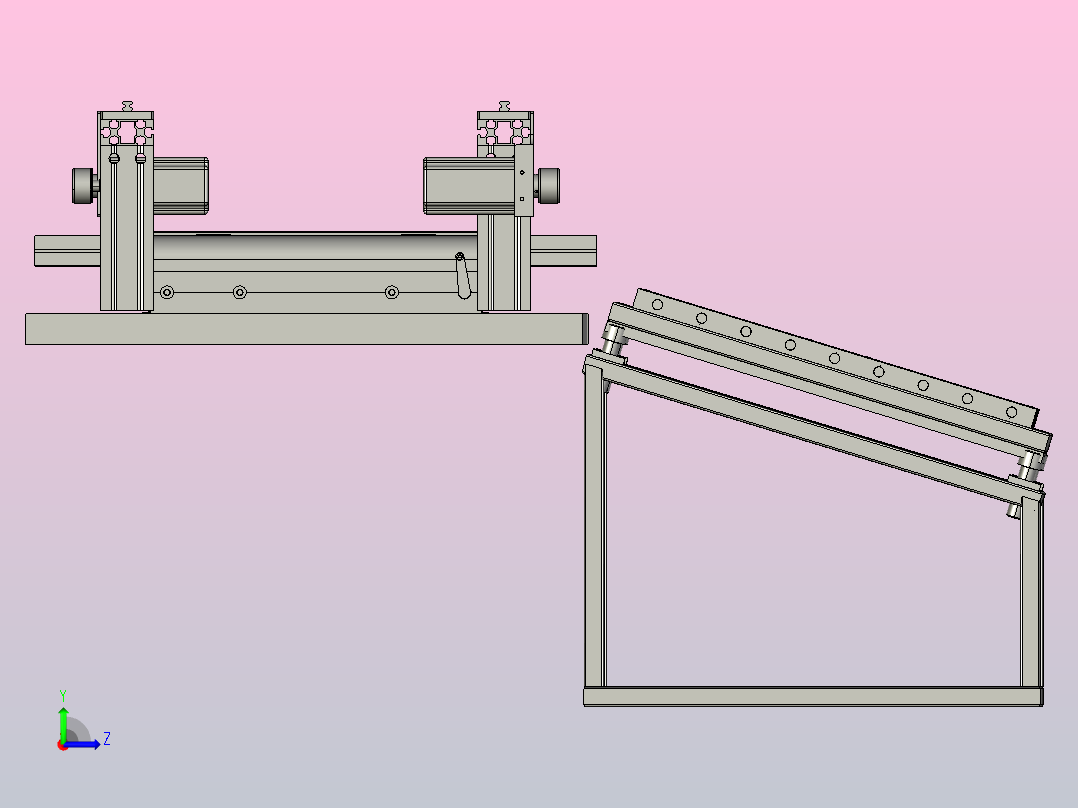 滚轮产品分拣机左视图