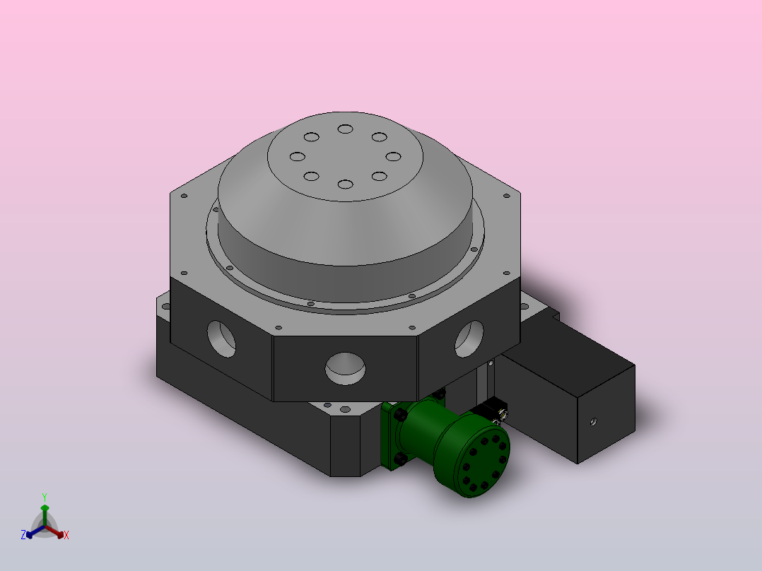 AK22系列数控转塔刀架[AK22540X8A]正等轴测图
