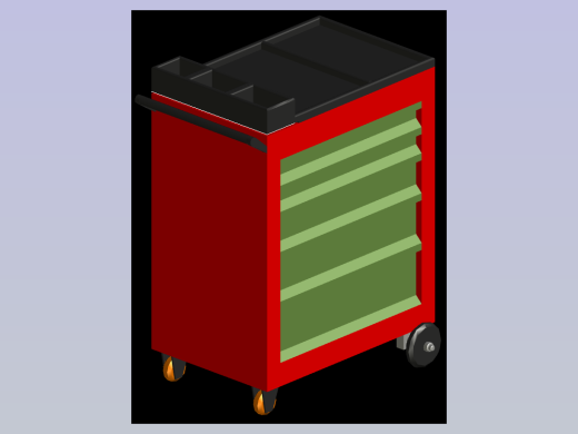 051-工具箱-工具箱手推车 CAD