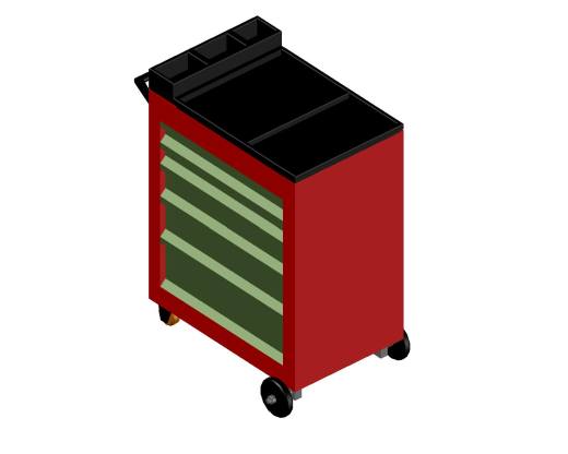 051-工具箱-工具箱手推车 CAD缩略图