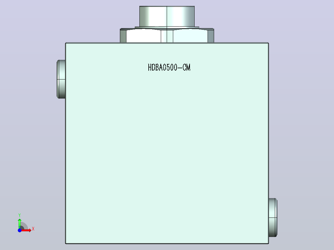 HDBA方型直线夹紧器HDBA0500-CM前视图