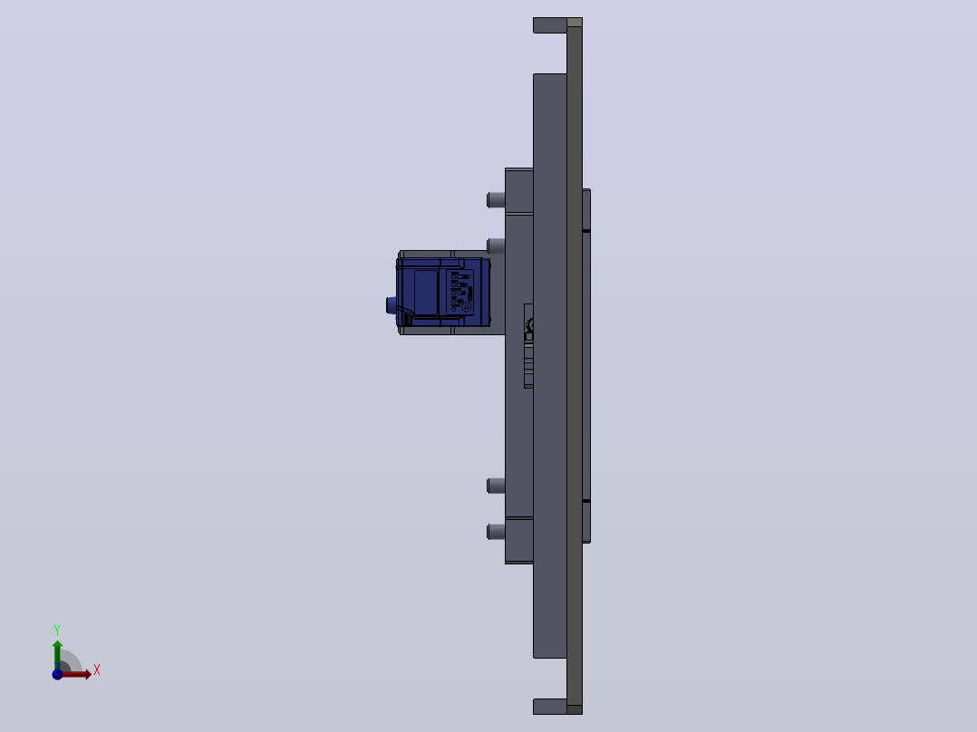 对中与校正治具前视图