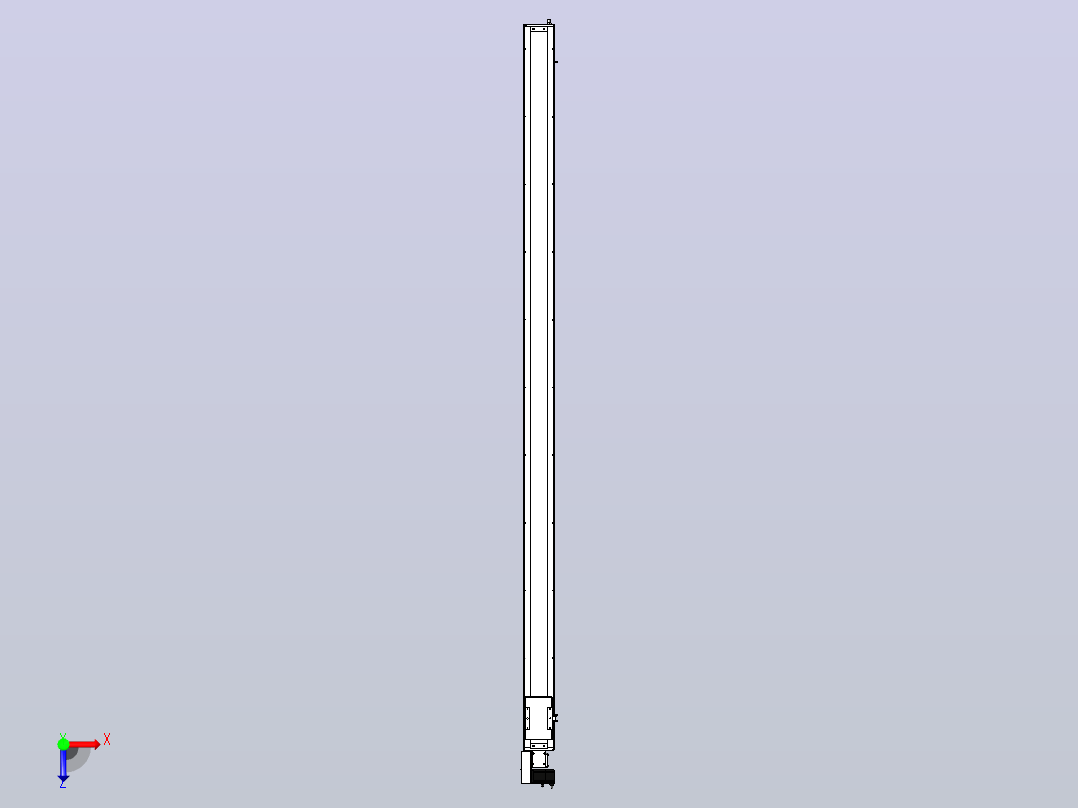 SCM14-2900-L滚珠花健、支撑座、滚珠丝杠、交叉导轨、直线模组俯视图