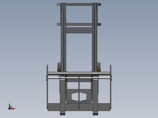 液压叉车工作装置设计 sw+cad+说明书前视缩略图
