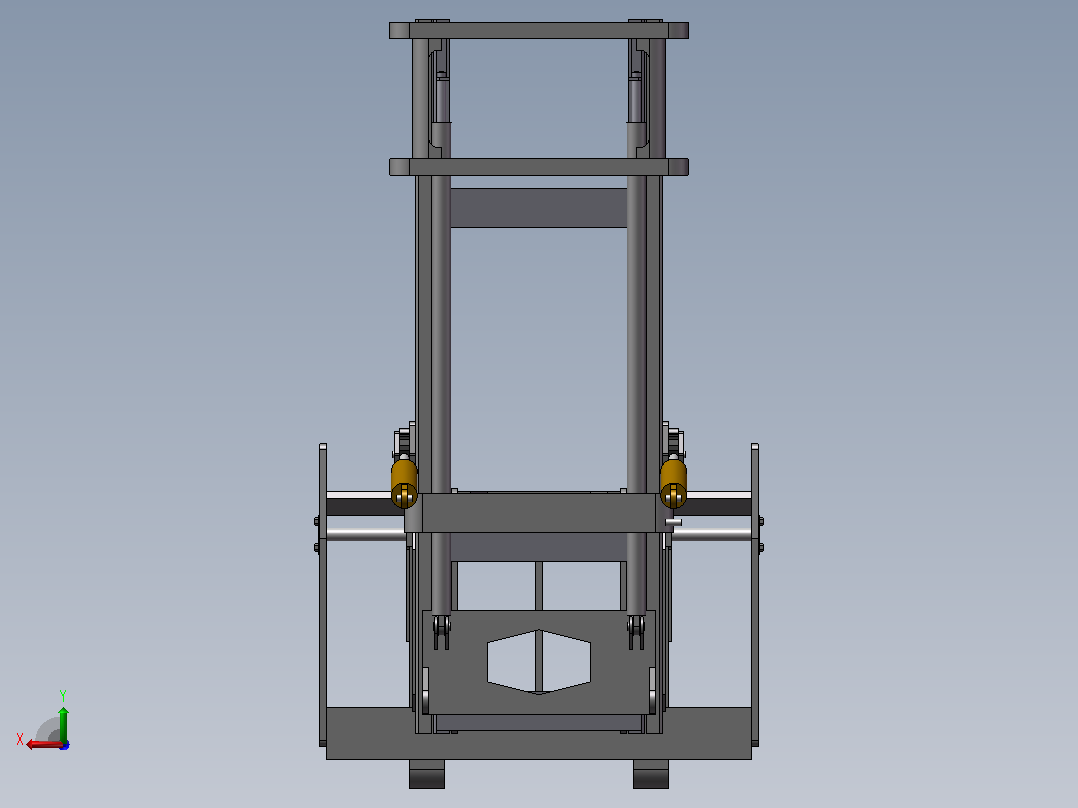 液压叉车工作装置设计 sw+cad+说明书后视图