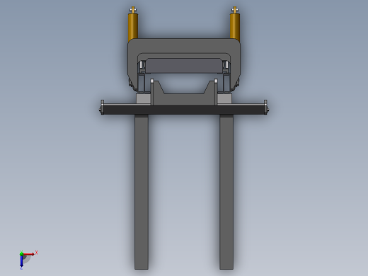 液压叉车工作装置设计 sw+cad+说明书俯视缩略图