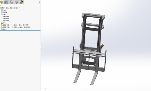 液压叉车工作装置设计 sw+cad+说明书缩略图