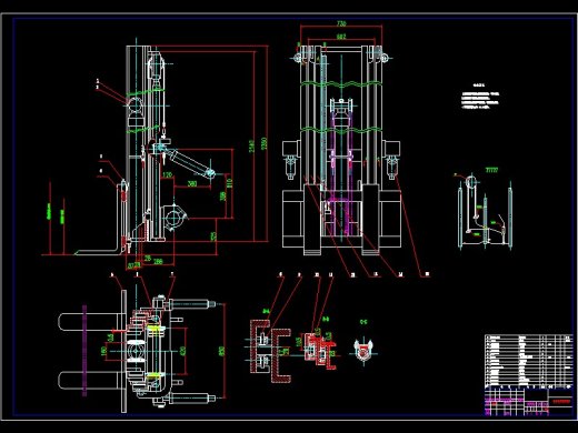 液压叉车工作装置设计 sw+cad+说明书缩略图