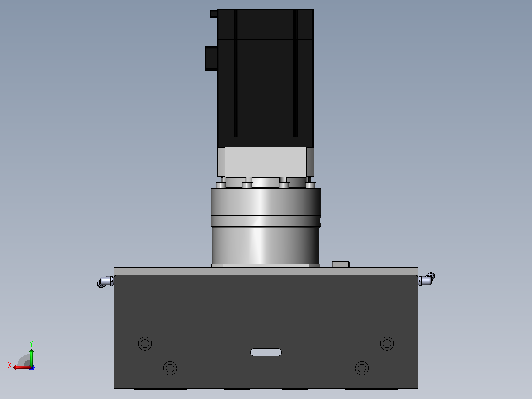 DMG220-TCR齿轮齿条模组直线滑台（电机直连）[DMG220-L20S500-DT750-A2D-TCR-P7]后视图