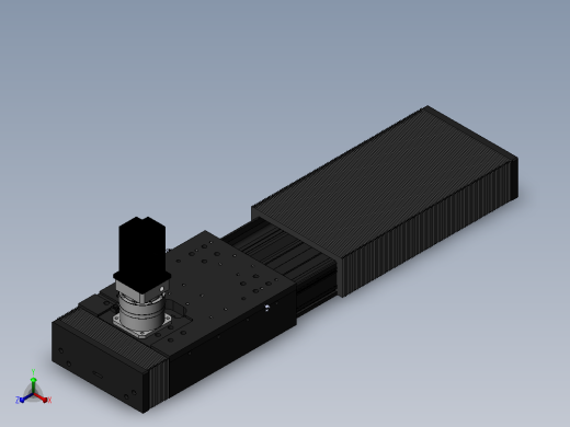 DMG220-TCR齿轮齿条模组直线滑台（电机直连）[DMG220-L20S500-DT750-A2D-TCR-P7]正等轴测缩略图