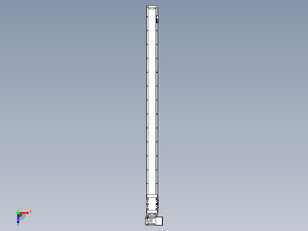 机器人皮带驱动直线轴TPA-GCB-80-P60-L1300-RU-M20-N3俯视图