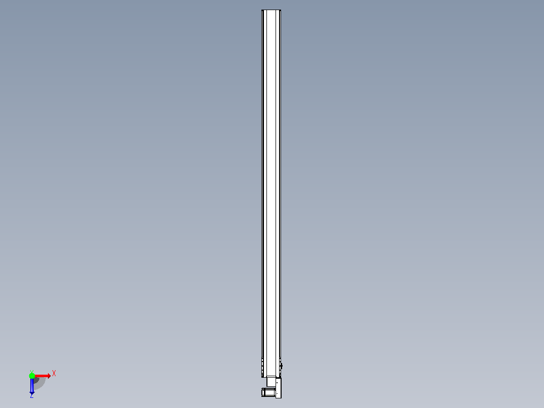 皮带直线轴半封闭可选导轨TPA-HNB-175D-140-L3050-MR-Y-P75-N3俯视图