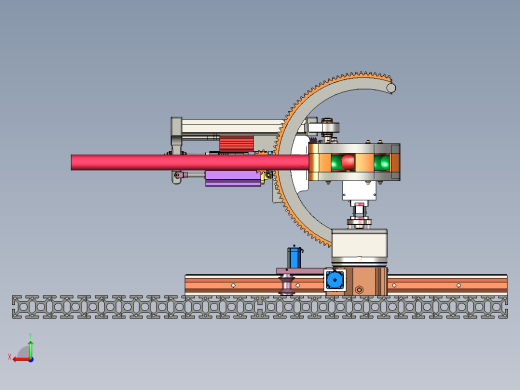 可编程半自动弯管机3D模型后视缩略图