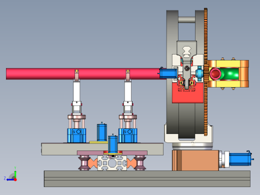 可编程半自动弯管机3D模型右视缩略图