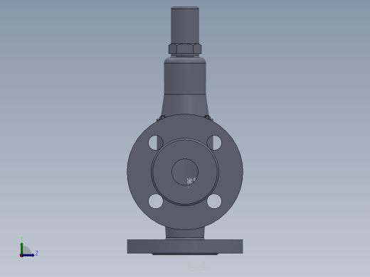 法兰安全阀-铸铁 DN25-DN80左视缩略图