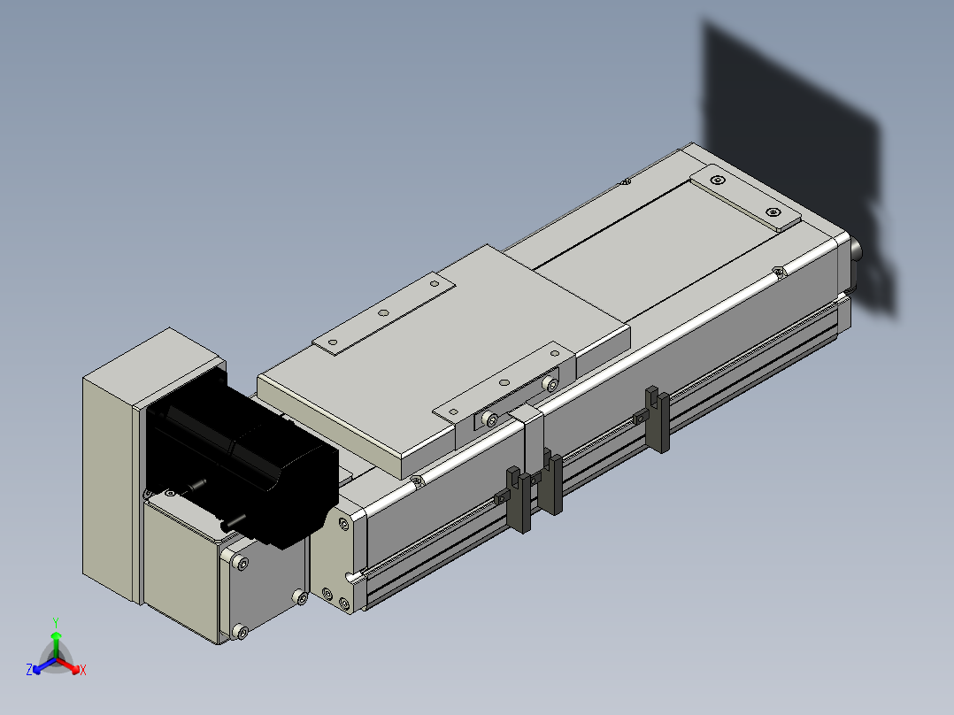 Toyo东佑达直线模组-ECB14-100-LU主视图