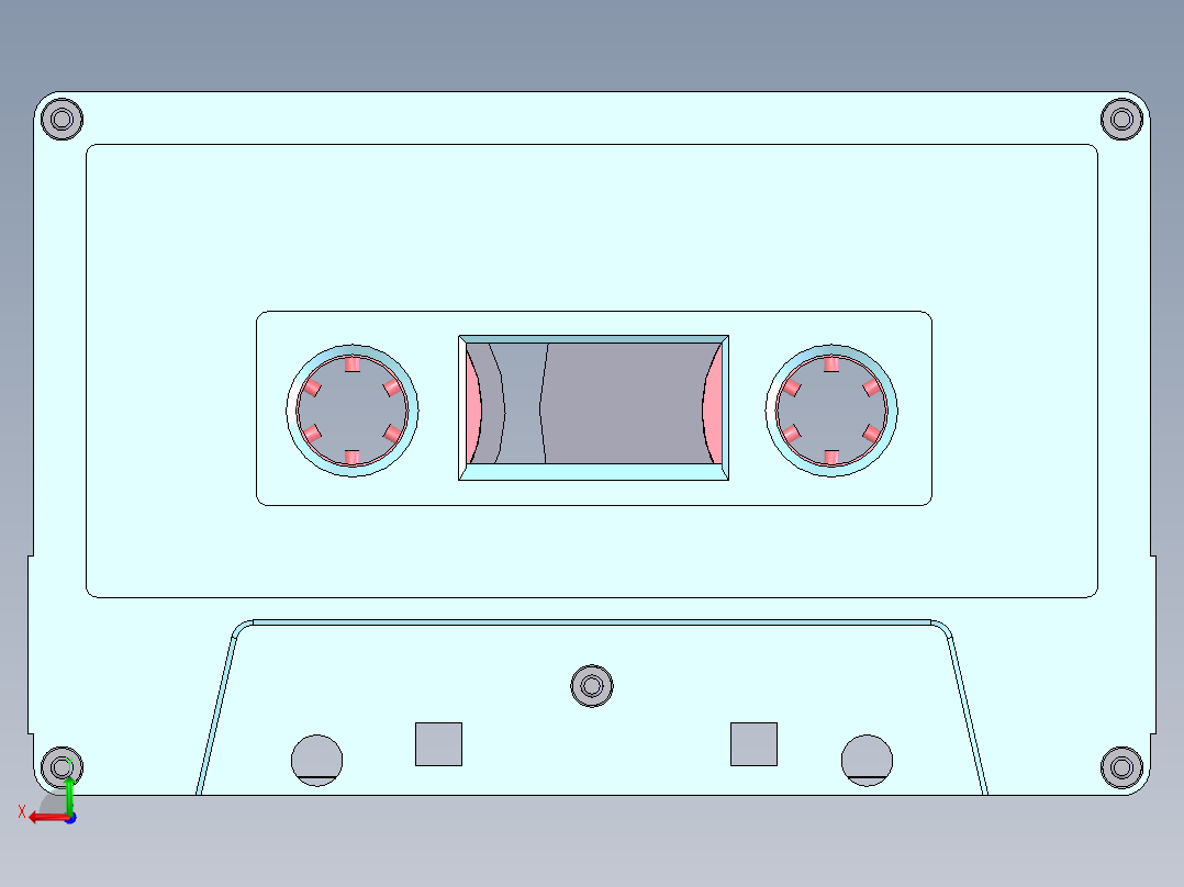 卡式磁带后视图