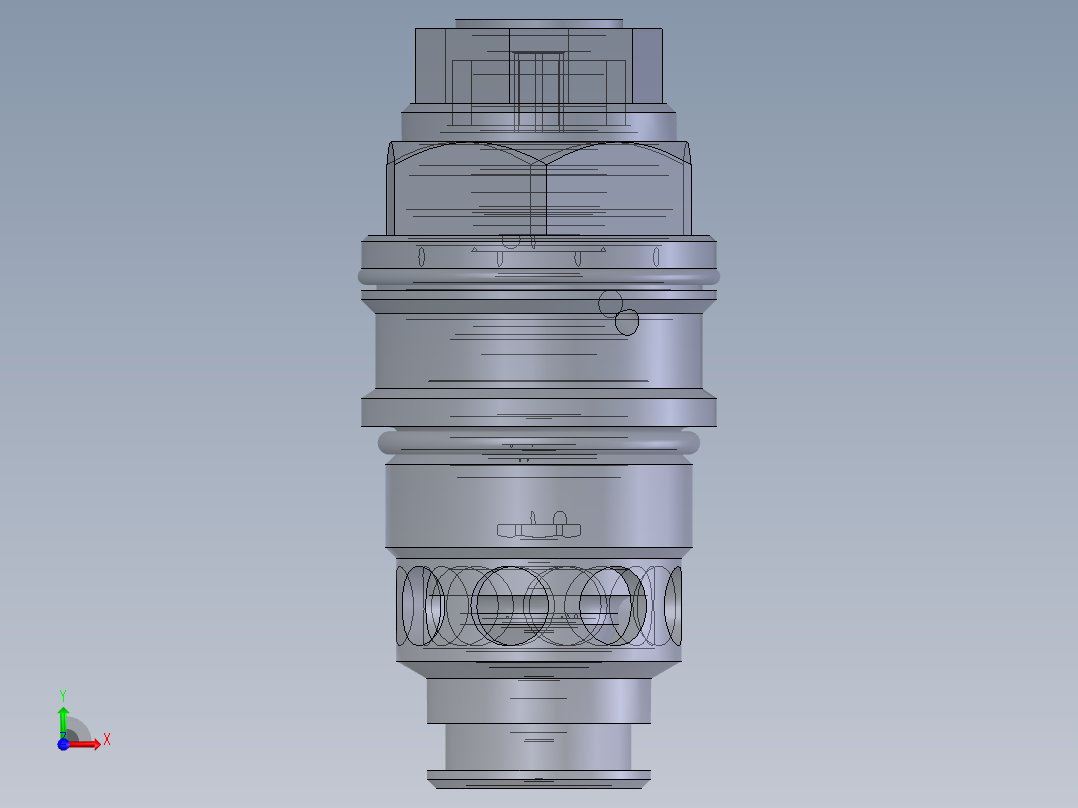 溢流阀三维图前视图