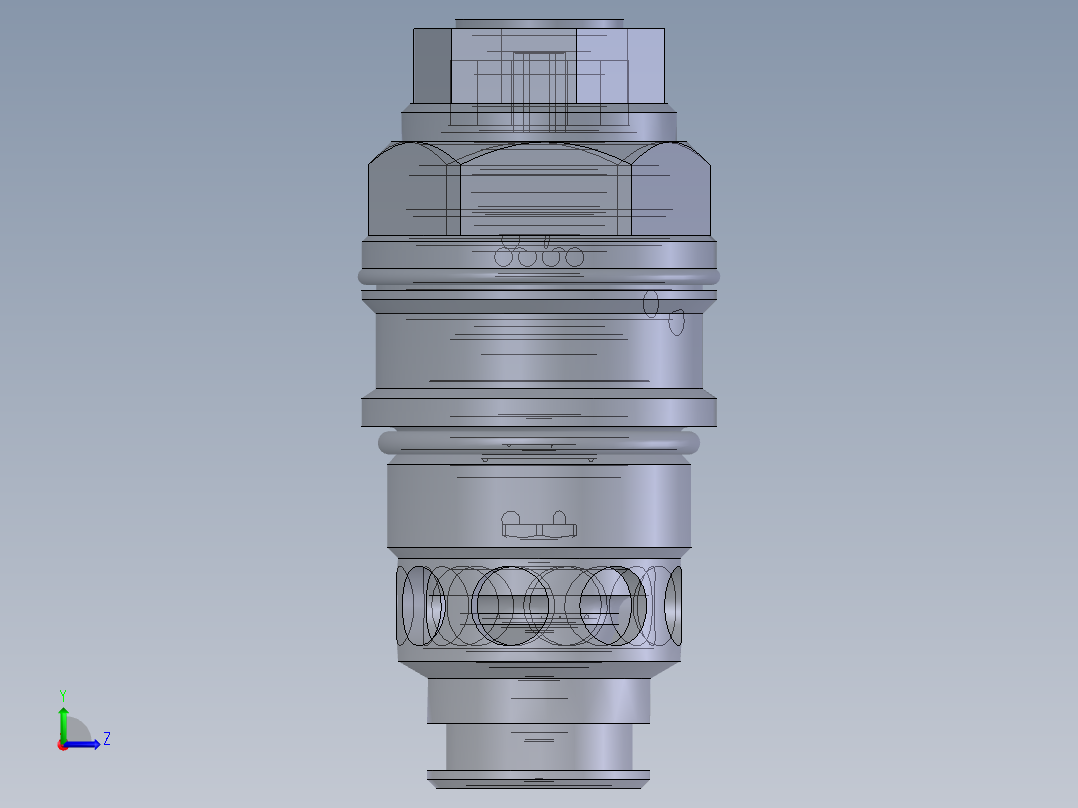 溢流阀三维图左视图