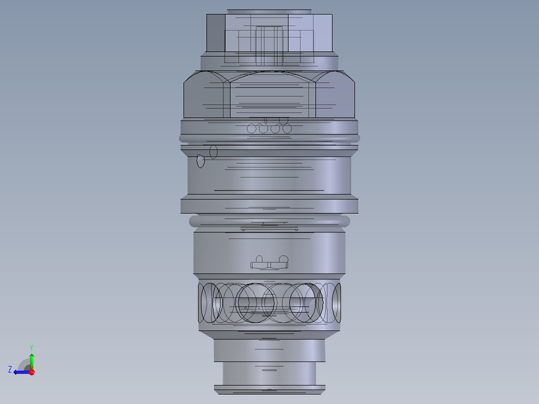 溢流阀三维图右视图