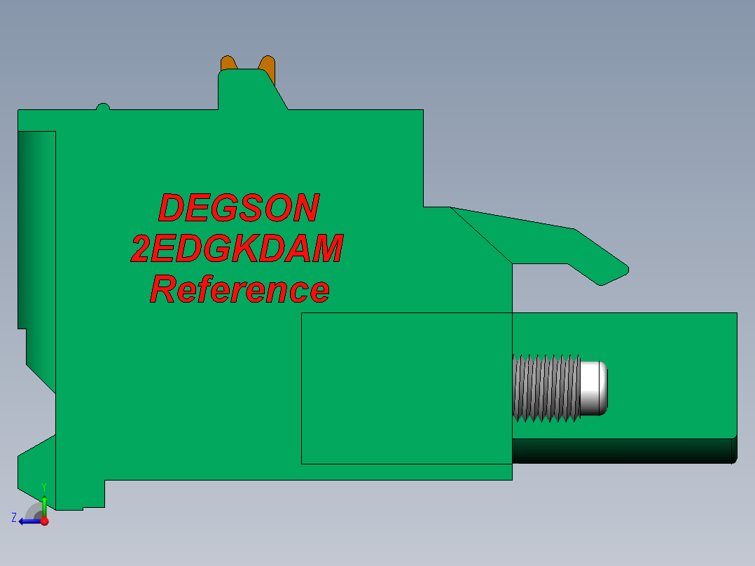 DEGSON 2EDG（M） 系列 5.0mm 螺丝锁紧可插拔接线端子组-2EDGKDAM-5.0_5.08-xxP-14-00AH右视图