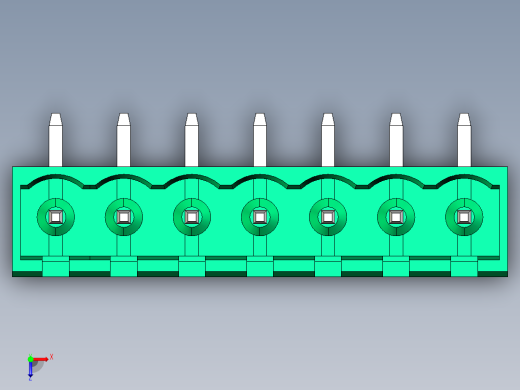 DEGSON 2EDG 系列 5.08mm 可插拔接线端子组-2EDGRC-5.08-07P-14-00AH俯视缩略图
